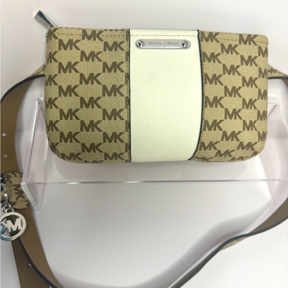 Michael Kors Tan and Cream Crossbody Bag